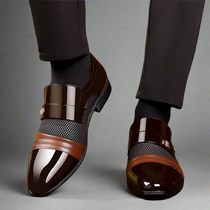 Herren Loafer Mit Schnallenriemen Und Strukturierter Laufsohle