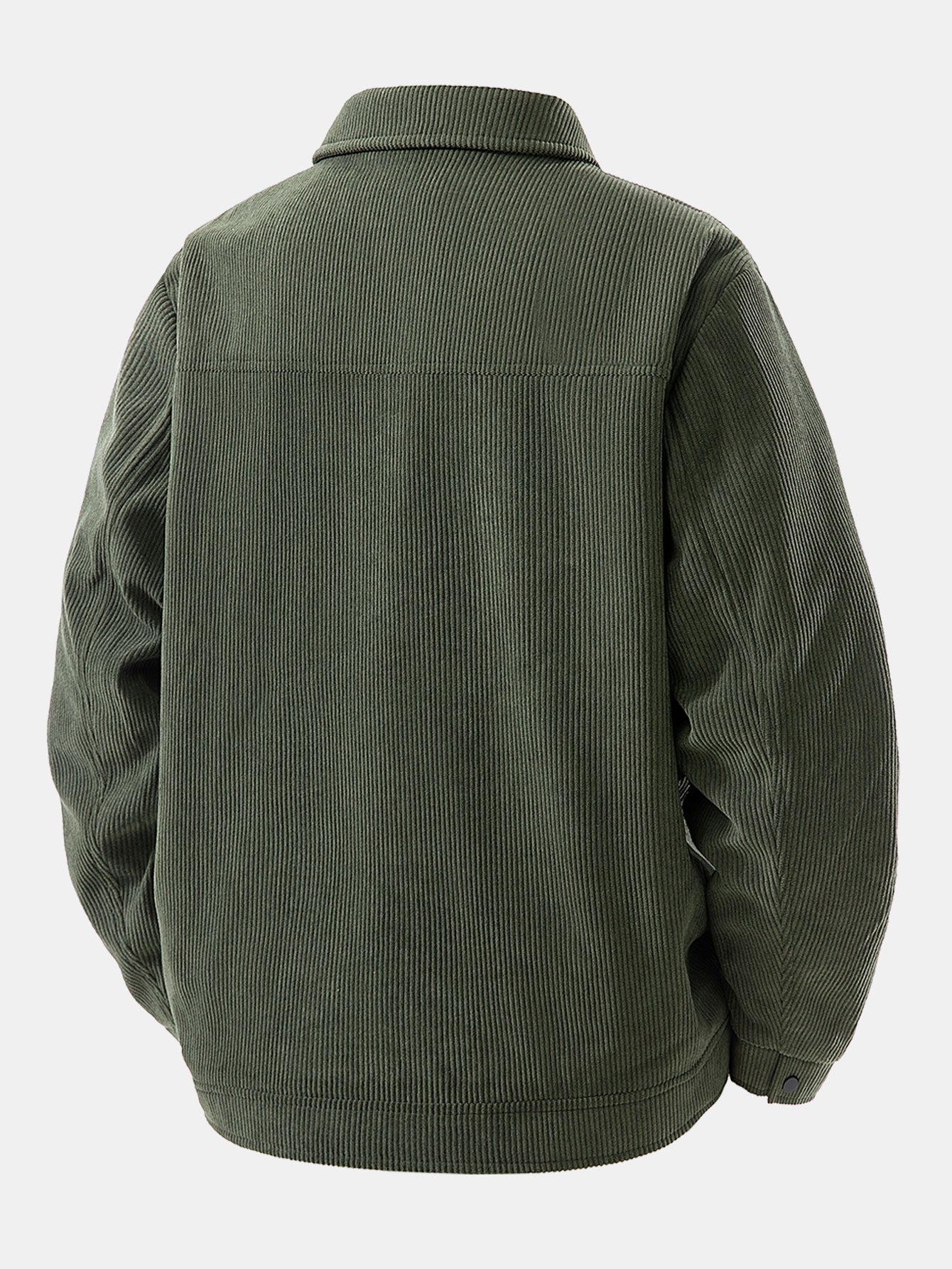 Men&#39;s autumn jacket with lining and snap button closure