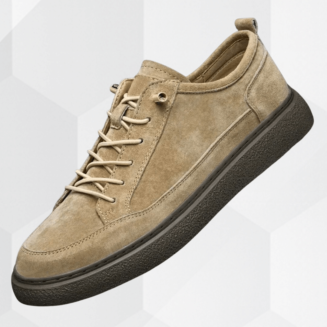 Herren-Sneaker In Wildlederoptik Mit Schnürung, Gepolsterter Innensohle Und Gummisohle