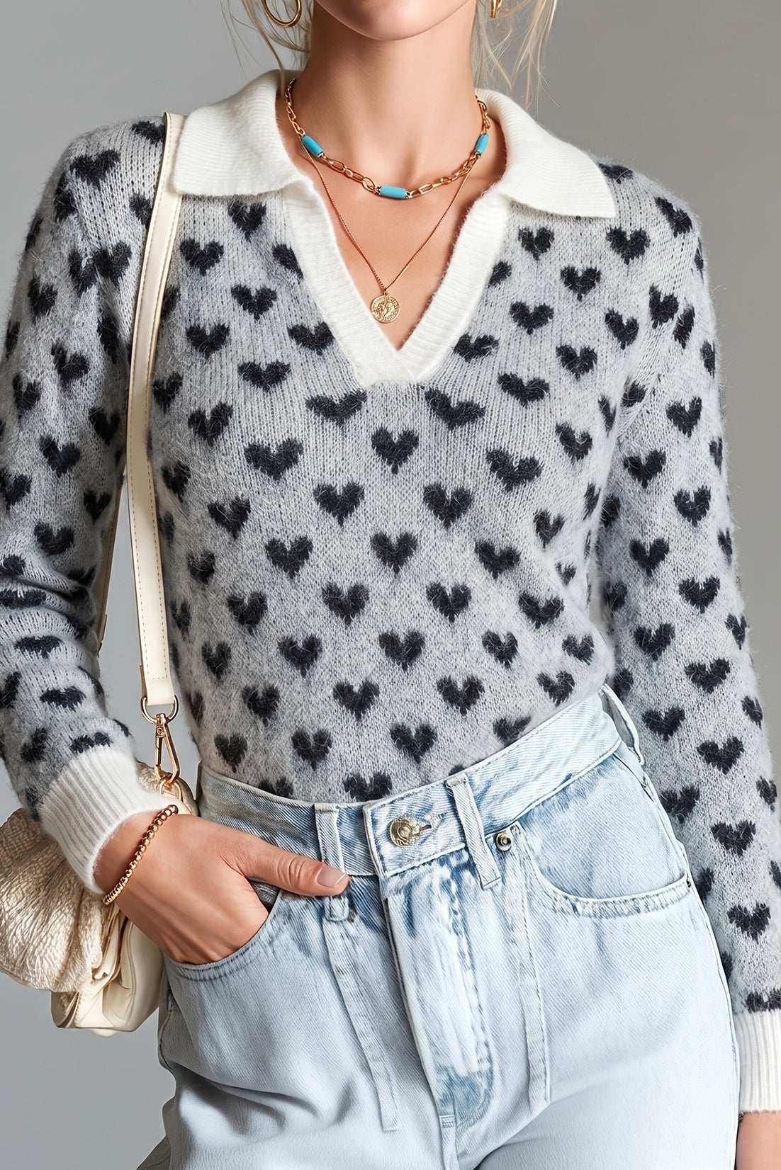 Jacquard-Pullover als stilvoller Look für die Übergangszeit
