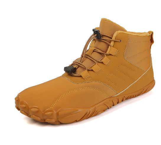 Men's winter boots for slipping on outdoors with non-slip rubber sole