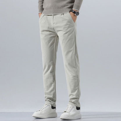 Herren Cordhose, Gerade Geschnitten, Schmale Passform, Mittelhoher Bund