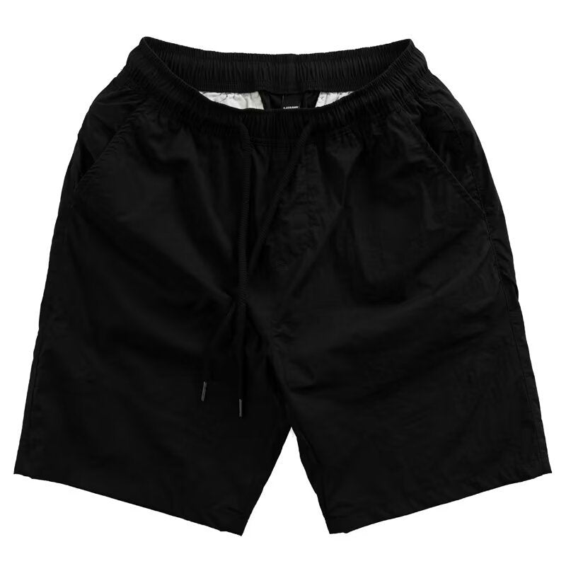 Herren Sommer Arbeitsshorts, Gerader Schnitt, Kordelzug, Khaki-Design