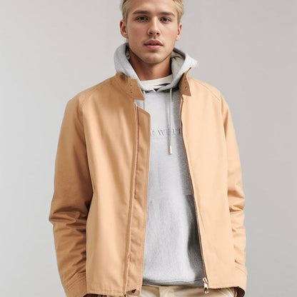 Men's Spring Jacket Mid-Length With Loose Fit And Long Sleeves