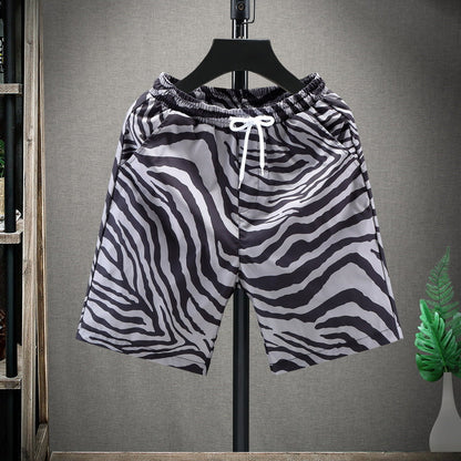 Herren Sommer Caprihose Mit Streifen, Geradem Bein, Mittellang, Pflegeleicht, Bügelfrei