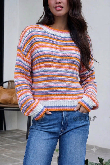 Gestreifter Pullover für Damen als vielseitiges Alltagsoutfit
