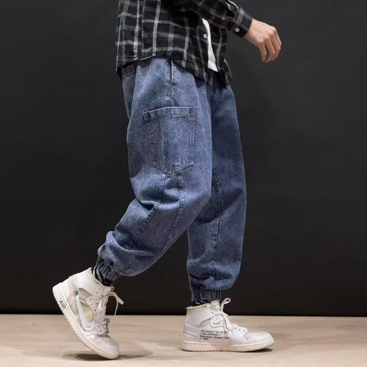 Herren Jeans mit geradem Bein und Cargotaschen – Mittlere Bundhöhe