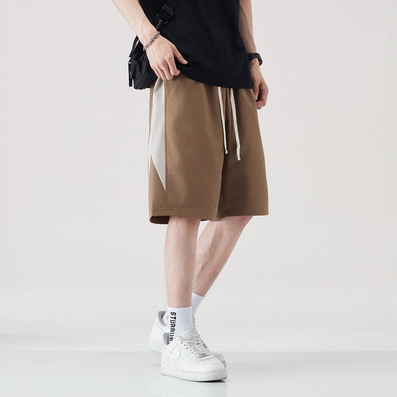 Herren Sommer-Sportshorts, Leicht, Locker Geschnitten, Gerader Schnitt, Mikro-Elastik