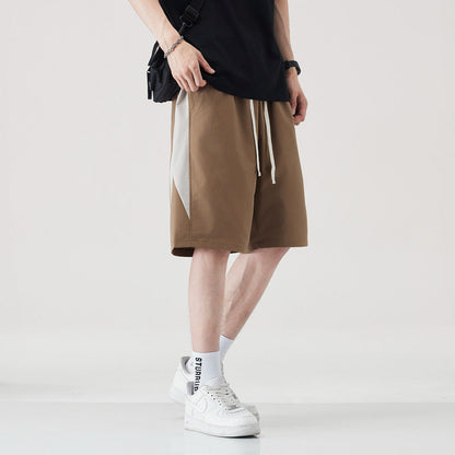 Herren Sommer-Sportshorts, Leicht, Locker Geschnitten, Gerader Schnitt, Mikro-Elastik