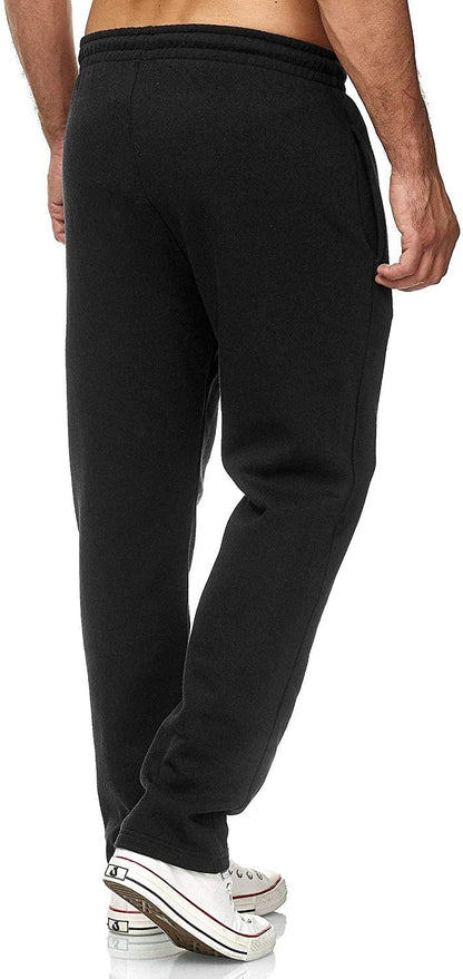 Men's Jogging Pants with Straight Leg, Microelastic Fleece Lining