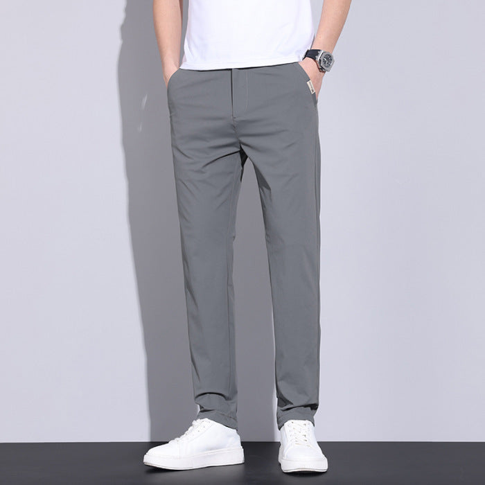Herren Schnelltrocknende Hose Mit Hohem Elastischem Bund, Bleistiftform