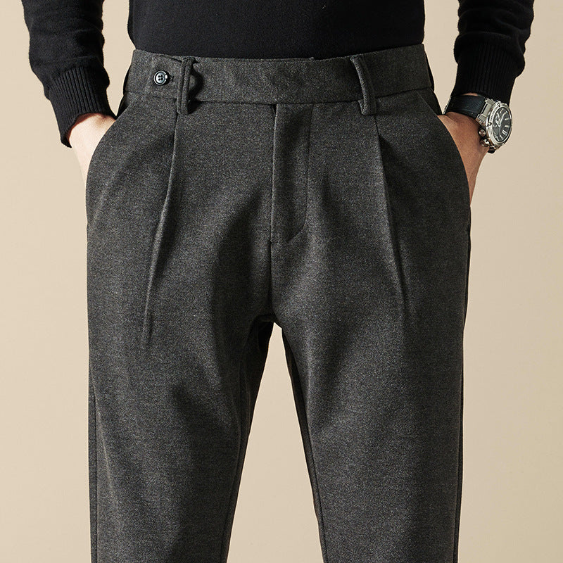 Herren Hose mit schlanker Passform und schmal zulaufendem Bein – Wollmischung Stil