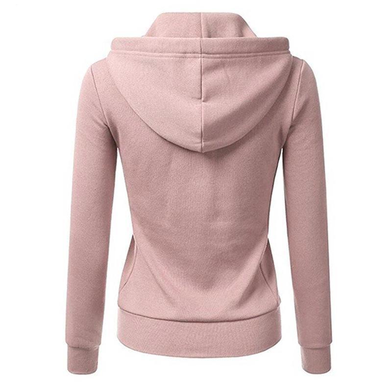 Damen Winter Pullover Hoodie mit langen Ärmeln und verstellbarer Kapuze