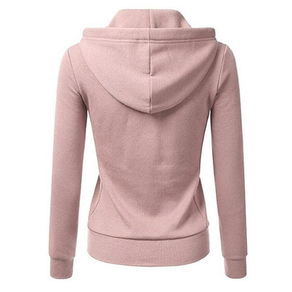 Damen Winter Pullover Hoodie mit langen Ärmeln und verstellbarer Kapuze