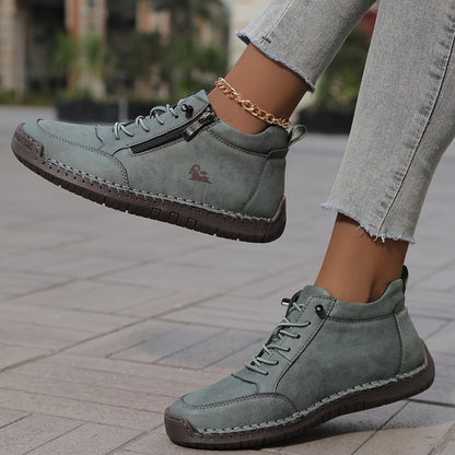 Damen Sneaker Breite Vorderfußpartie Unterstützende Sohle