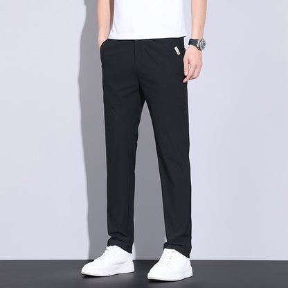 Herren Schnelltrocknende Hose Mit Hohem Elastischem Bund, Bleistiftform