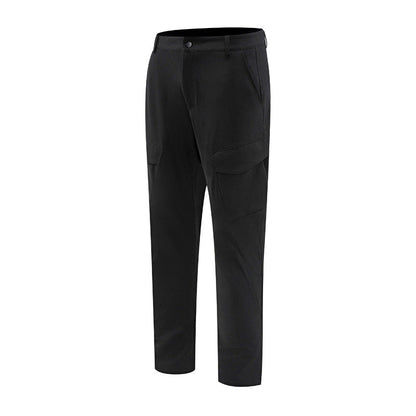 Gerade Geschnittene Herren-Cargohose Mit Mehreren Taschen Und Elastischem Bund