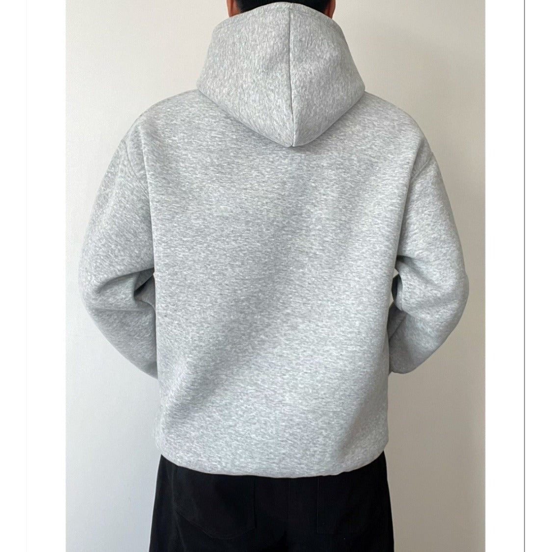 Herren Kapuzenpullover Sweater Lockerer Schnitt Langarm – Baumwoll-Mischung
