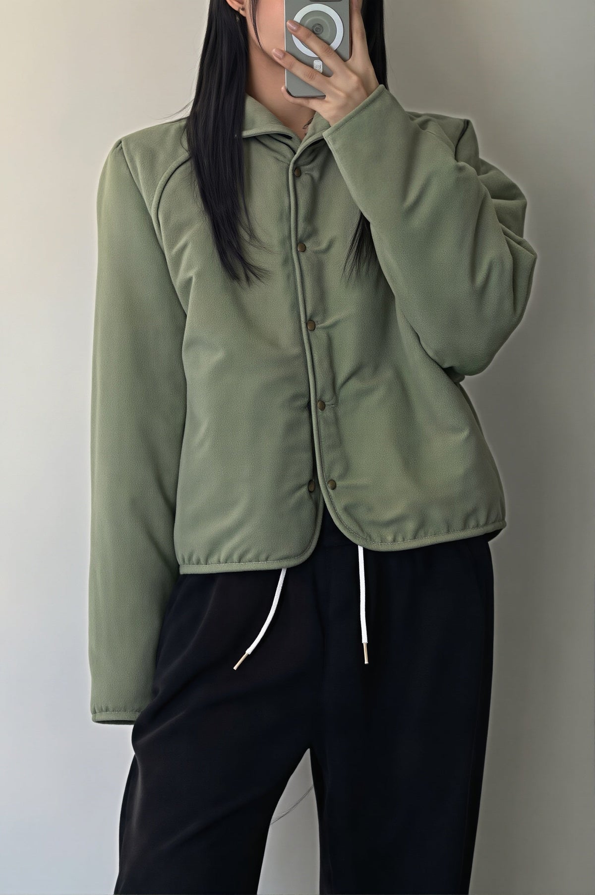 Wärmende Sherpa-Fleece-Jacke mit floralem Muster für den Alltag