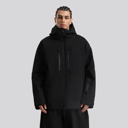 Herren Winter Skijacke Mit Atmungsaktivem Design Und Durchgehendem Reißverschluss