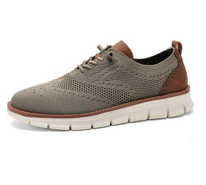 Leichte Herren-Sneaker Mit Niedrigem Schaft, Obermaterial Aus Mesh, Flache Ferse