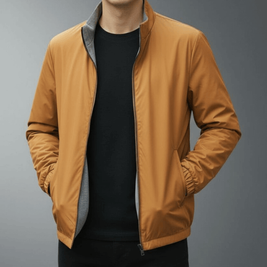 Herren-Winter-Thermojacke mit Fleece-Futter und durchgehendem Reißverschluss