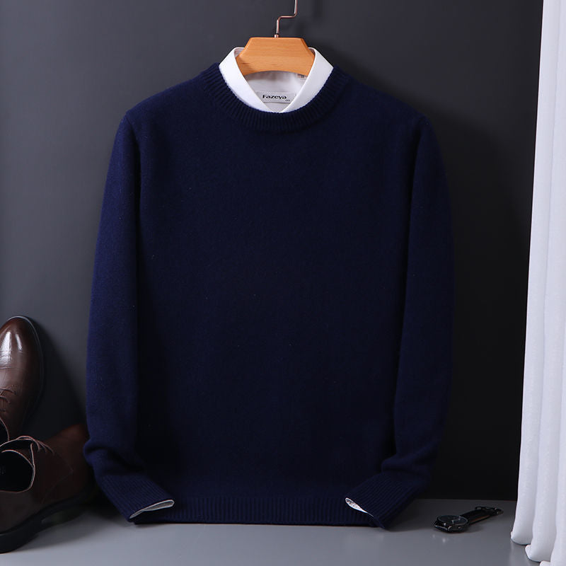 Men's Sweater Crew Neck Loose Fit Long Sleeve – Cotton Blend