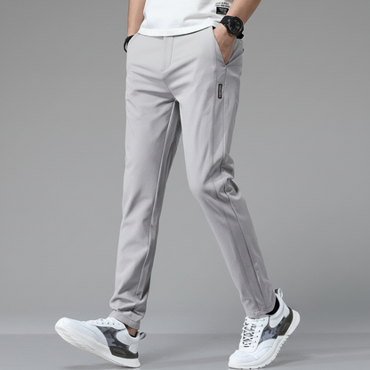 Herren Tapered Hose mit Elastischem Bund – Knitterfreies Design