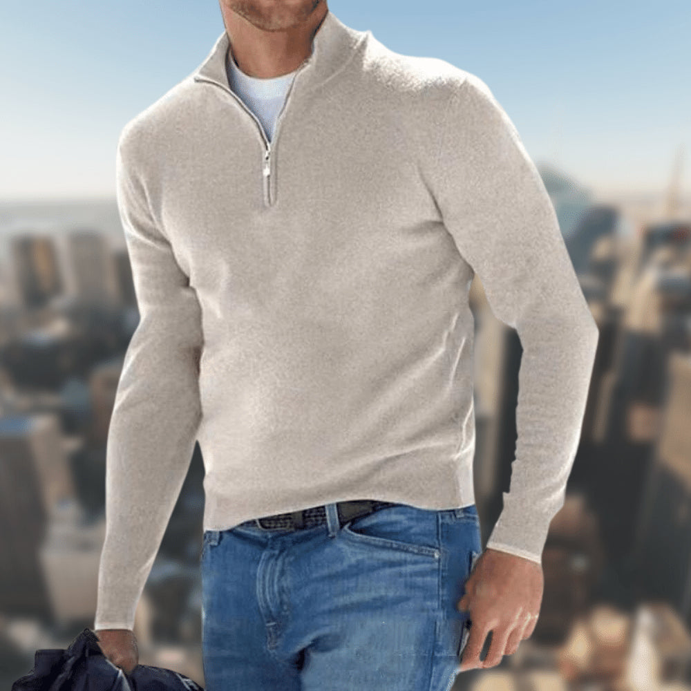 Herren Cardigan Langarm Schlichtes Design Offene Vorderseite – Woll-Mischung