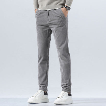 Herren Cordhose, Gerade Geschnitten, Schmale Passform, Mittelhoher Bund