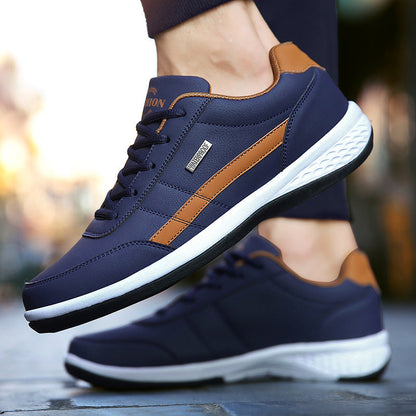 Herren Sneaker aus Mesh Look, Schnürverschluss, Dicke PU-Sohle