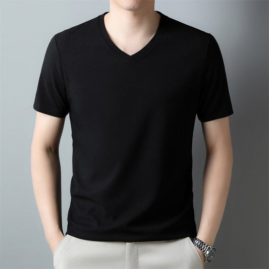 Herren T-Shirt mit V Ausschnitt – Kurzarm Normale Passform