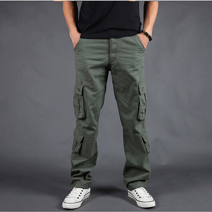 Men's Overalls with Straight Leg, Multiple Pockets, and Zipper