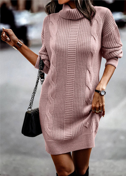 Damen Rippstrick Pulloverkleid als vielseitiger Look für den Alltag