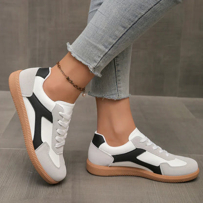 Damen Sneaker mit Niedrigem Schnitt, Gummisohle und Gepolsterter Innensohle