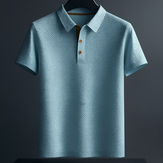 Herren-Poloshirt Kurzarm mit Reverskragen und Drei-Knopf-Leiste – Stretch-Passform