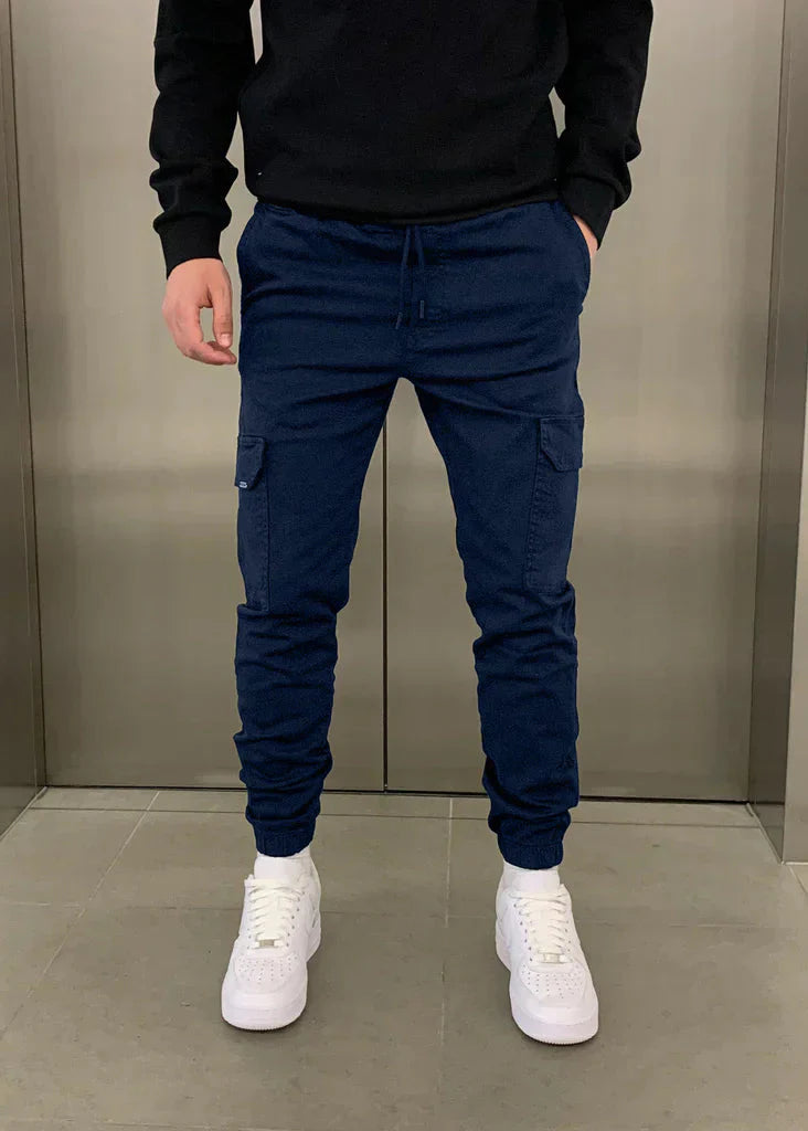 Herren Cargo-Jogginghose mit Elastikbund und Seitentaschen