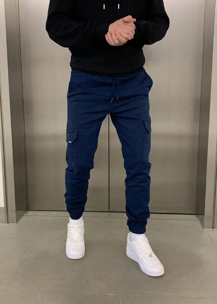 Herren Cargo-Jogginghose mit Elastikbund und Seitentaschen