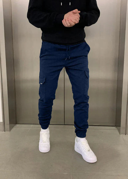 Herren Cargo-Jogginghose mit Elastikbund und Seitentaschen