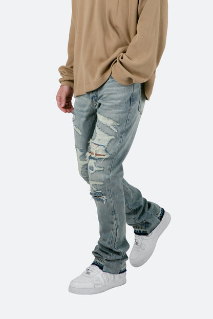 Herren Weitbeinhose mit Faltendetails und lockerer Silhouette – Asiatischer Schnitt