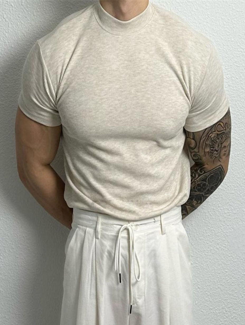 Sporty Men's Short-Sleeve T-Shirt Moisture-Wicking Lightweight