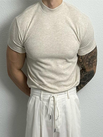 Sporty Men's Short-Sleeve T-Shirt Moisture-Wicking Lightweight