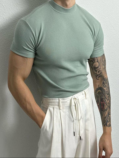 Sporty Men's Short-Sleeve T-Shirt Moisture-Wicking Lightweight