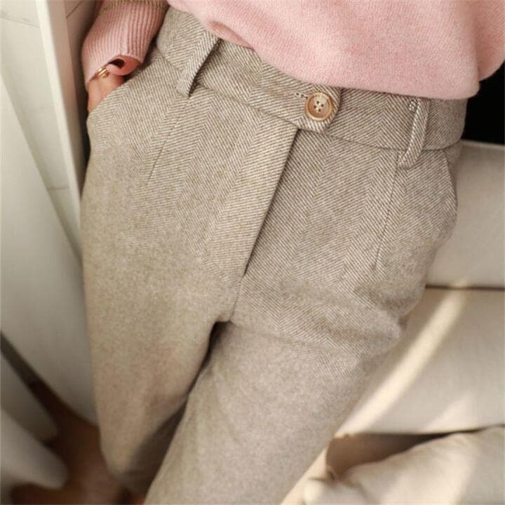 Herren Slim Fit Anzughose Mit Geradem Bein Und Seitentaschen