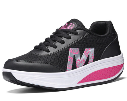 Damen Walkingsneaker Fußgewölbeunterstützung Luftkissensohle Atmungsaktiv
