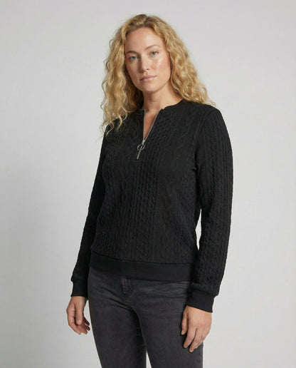 Damen-Strukturstrickpullover mit weicher, markanter Strickstruktur