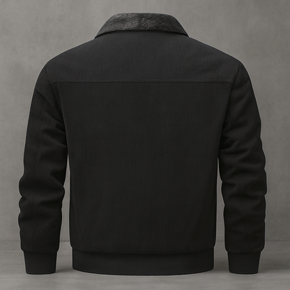 Men's winter jacket with soft lining and zipper