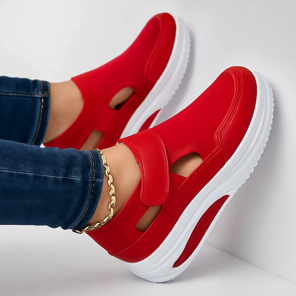 Damen Orthopädische Schuhe Slip-On Atmungsaktiv Rutschfest Unterstützend