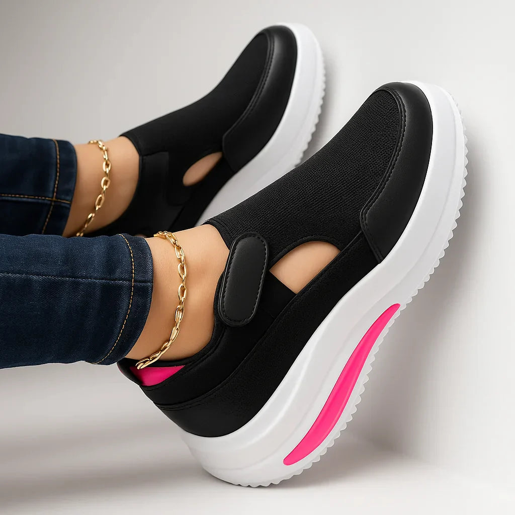 Damen Orthopädische Schuhe Slip-On Atmungsaktiv Rutschfest Unterstützend