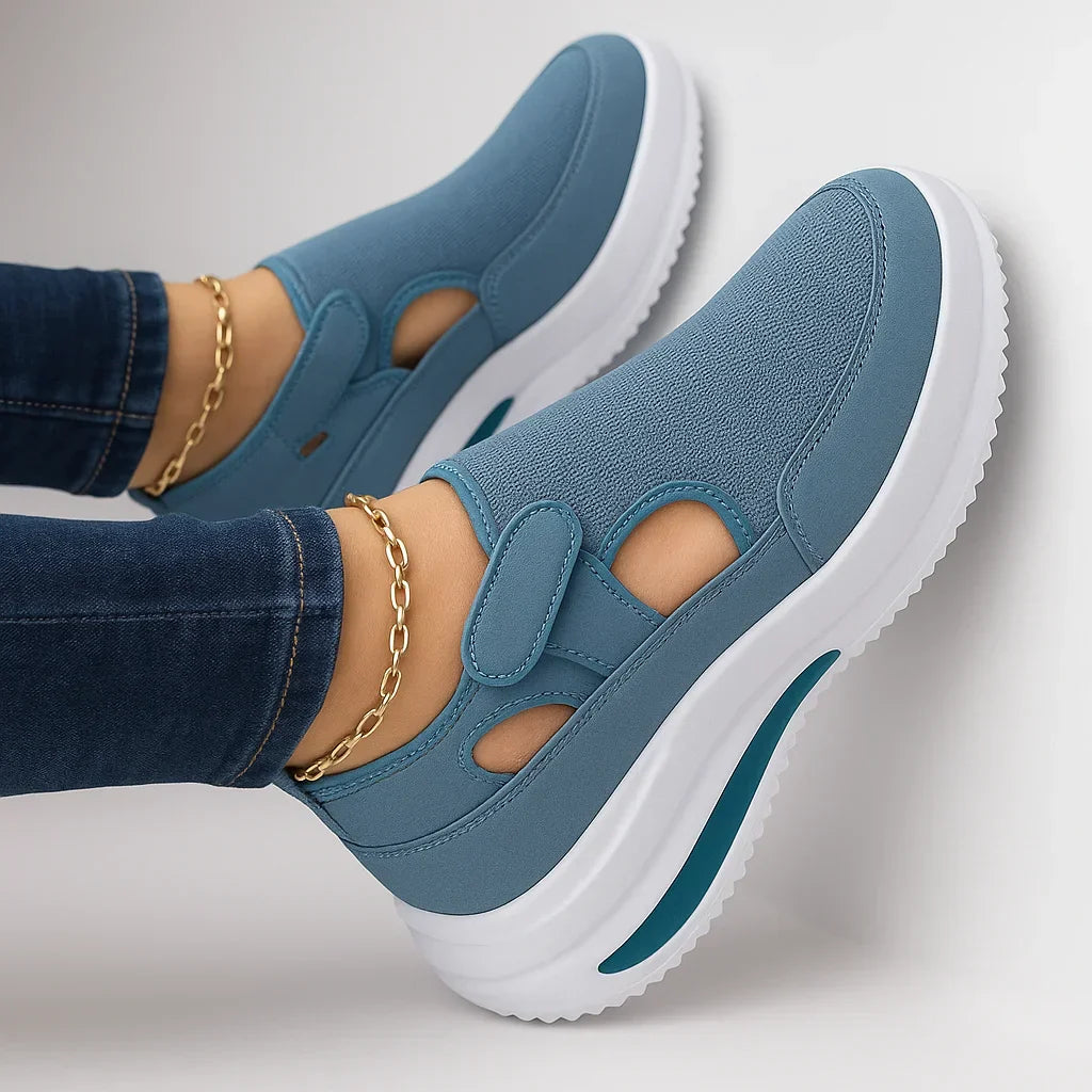 Damen Orthopädische Schuhe Slip-On Atmungsaktiv Rutschfest Unterstützend